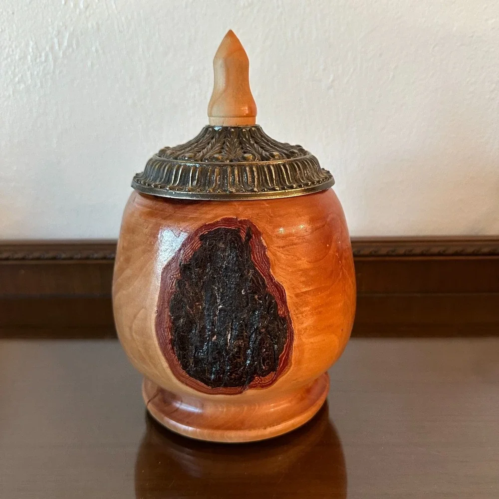 Hand Turned‎ Wooden Urn Vase Vessel Mike Faircloth Crossville TN